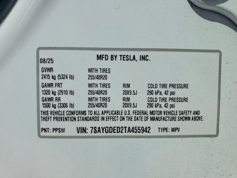 2026 TESLA MODEL Y 14