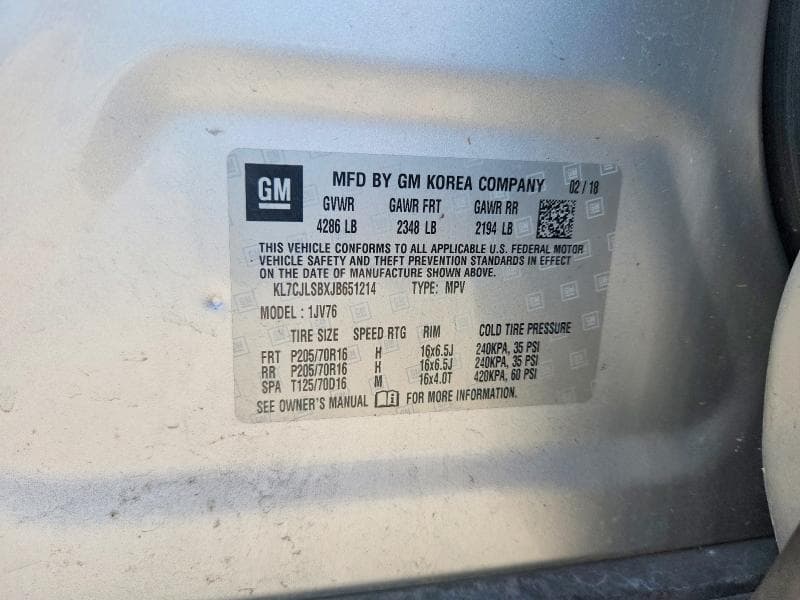 2018 CHEVROLET TRAX 1LT 12
