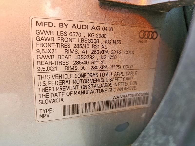 2017 AUDI Q7 PRESTIGE 14