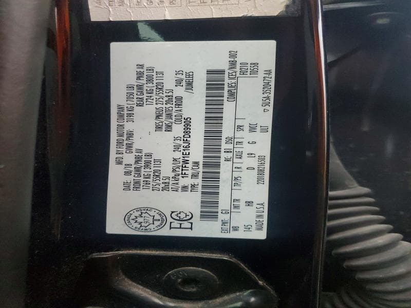 2018 FORD F150 SUPERCREW 12