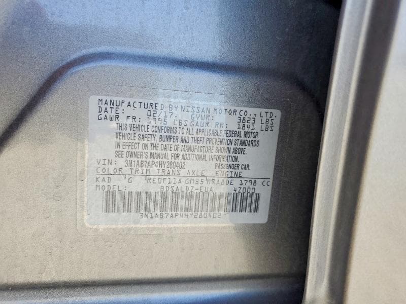 2017 NISSAN SENTRA SV 12