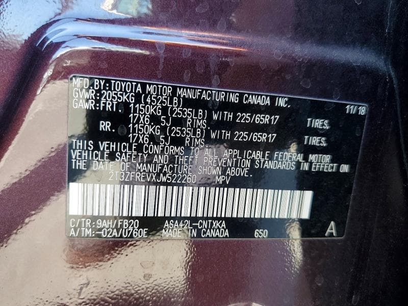 2018 TOYOTA RAV4 LE 12