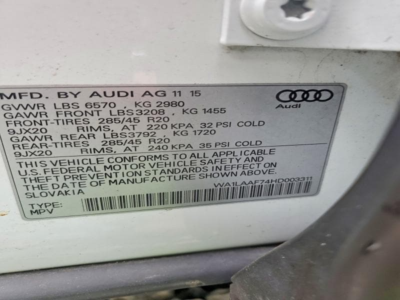 2017 AUDI Q7 PREMIUM PLUS 12