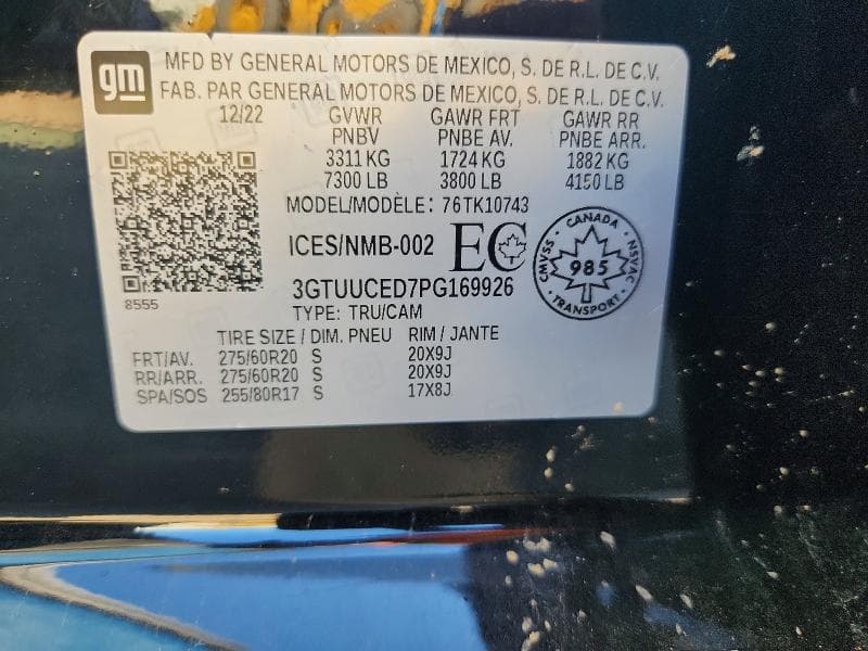 2023 GMC SIERRA K1500 ELEVATION 12