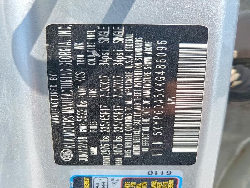 2019 KIA SORENTO LX V6 13