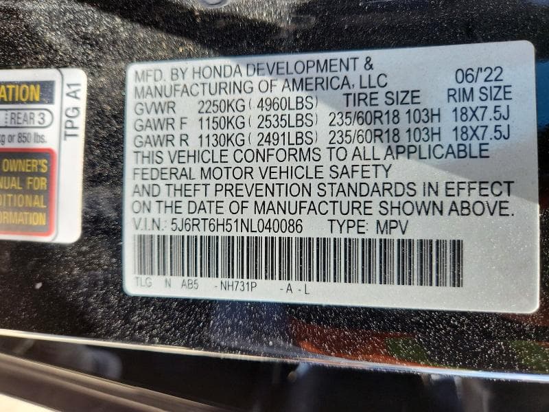 2022 HONDA CR-V EX 14