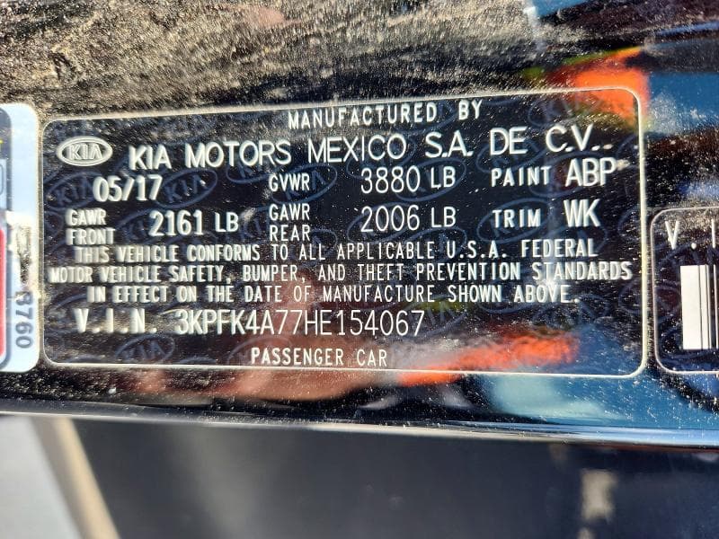 2017 KIA FORTE LX 12