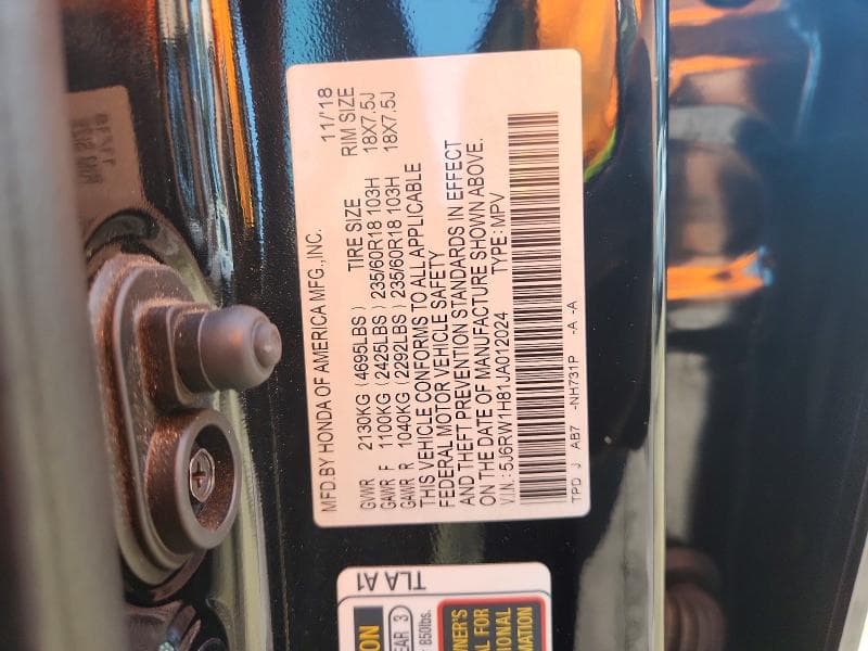 2018 HONDA CR-V EXL 13