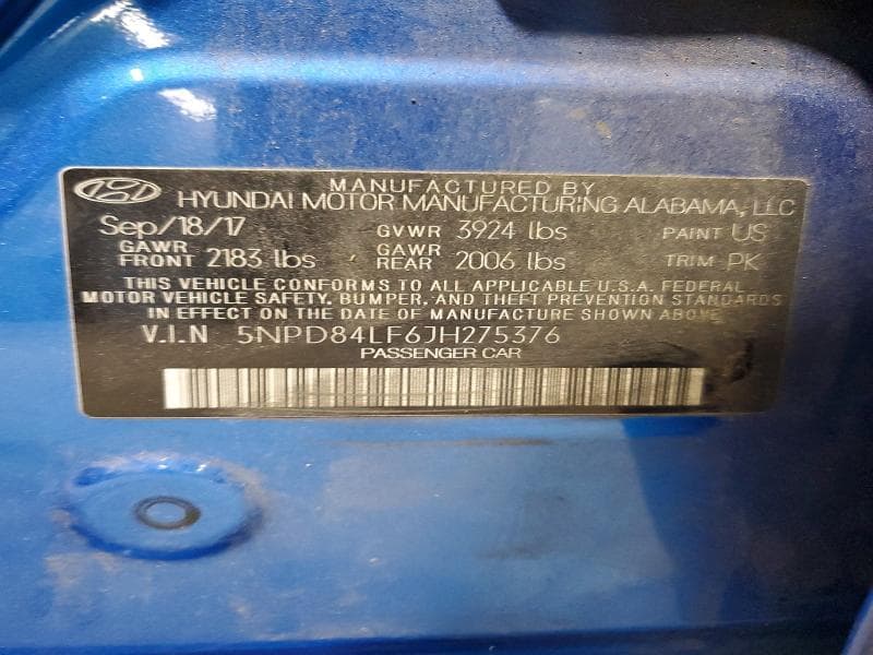 2018 HYUNDAI ELANTRA SEL 13