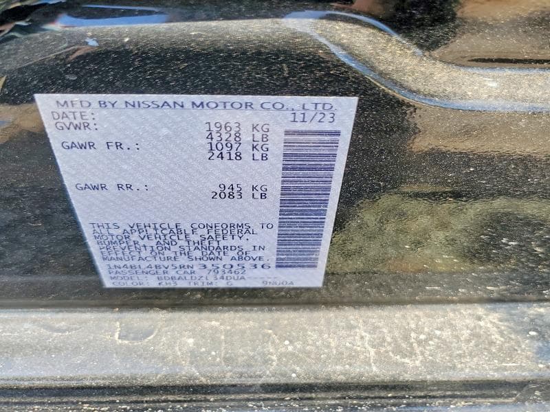 2024 NISSAN ALTIMA S 12