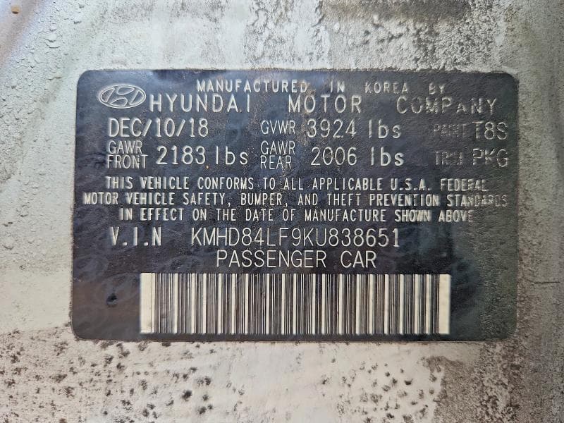 2019 HYUNDAI ELANTRA LIMITED 12