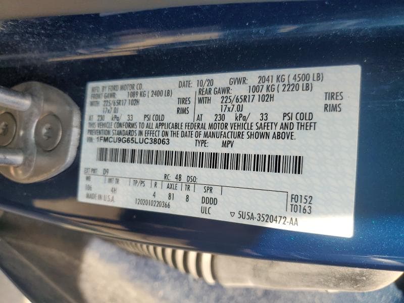 2020 FORD ESCAPE SE 13