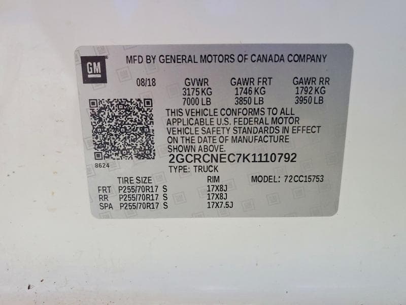 2019 CHEVROLET SILVERADO LD C1500 12