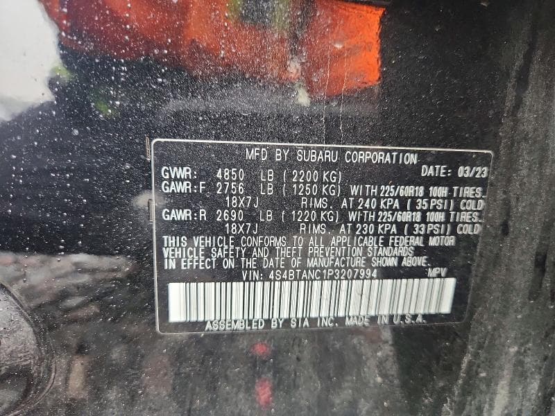 2023 SUBARU OUTBACK LIMITED 12