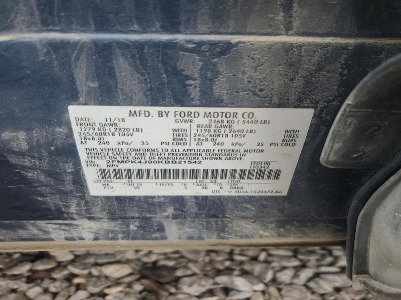 2019 FORD EDGE SEL 14