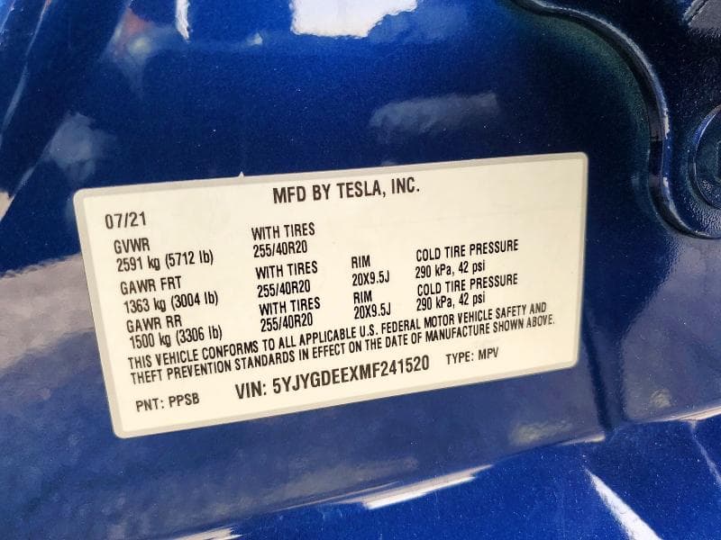 2021 TESLA MODEL Y 12
