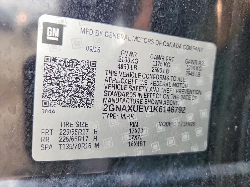 2019 CHEVROLET EQUINOX LT 13