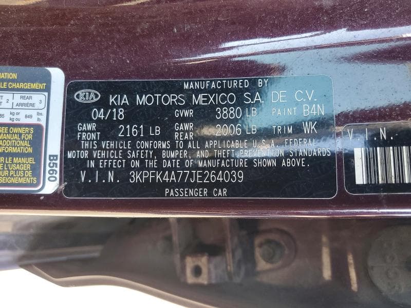 2018 KIA FORTE LX 12