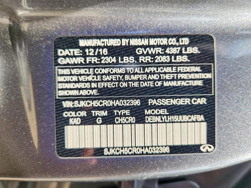 2017 INFINITI QX30 PREMIUM 13