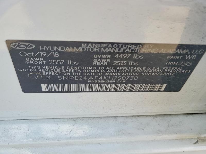 2019 HYUNDAI SONATA SE 13
