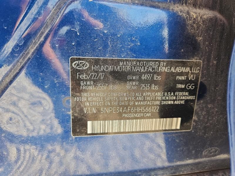 2017 HYUNDAI SONATA SPORT 12