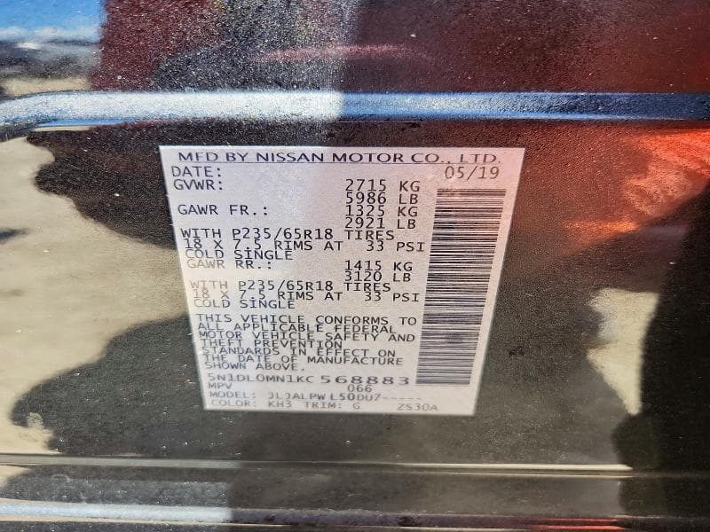 2019 INFINITI QX60 PURE 13