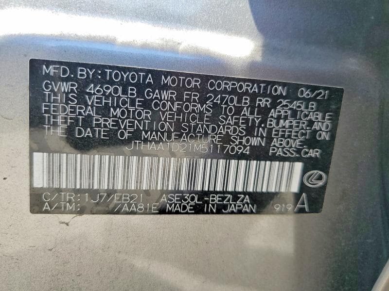 2021 LEXUS IS 300 13