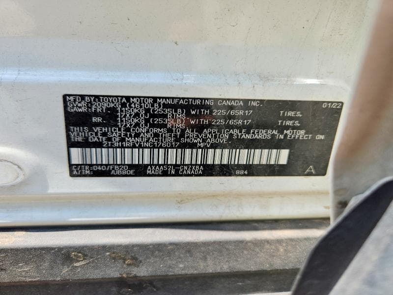 2022 TOYOTA RAV4 LE 14