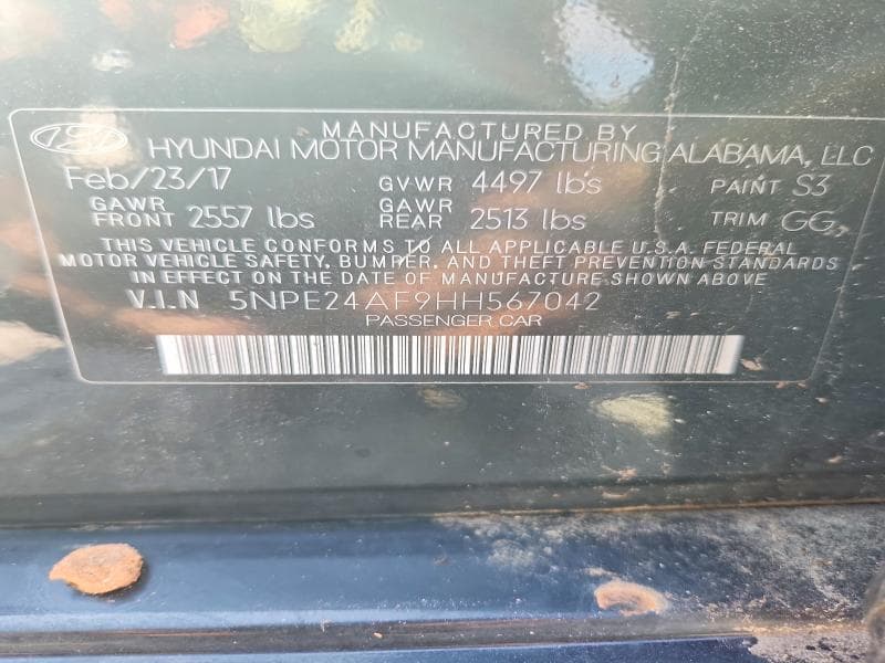 2017 HYUNDAI SONATA SE 12