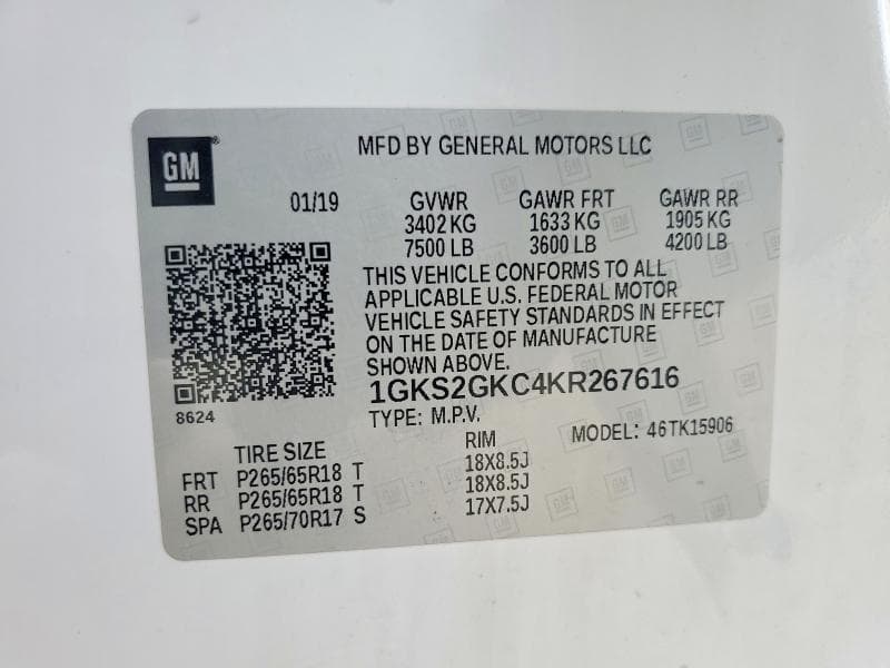 2019 GMC YUKON XL K1500 SLT 13