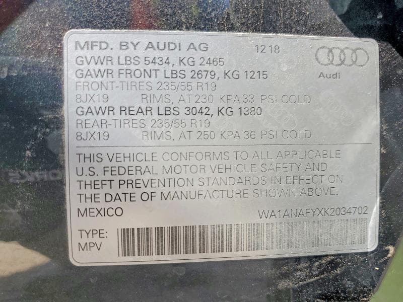 2019 AUDI Q5 PREMIUM 13