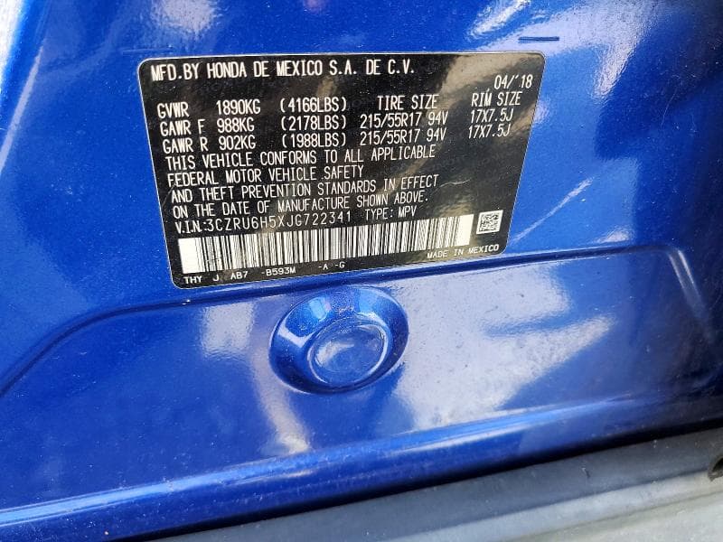 2018 HONDA HR-V EX 13