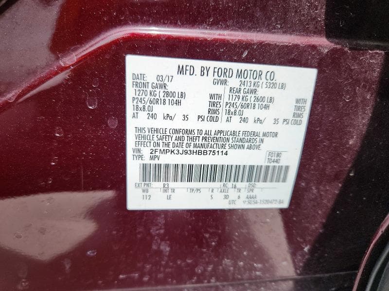 2017 FORD EDGE SEL 13