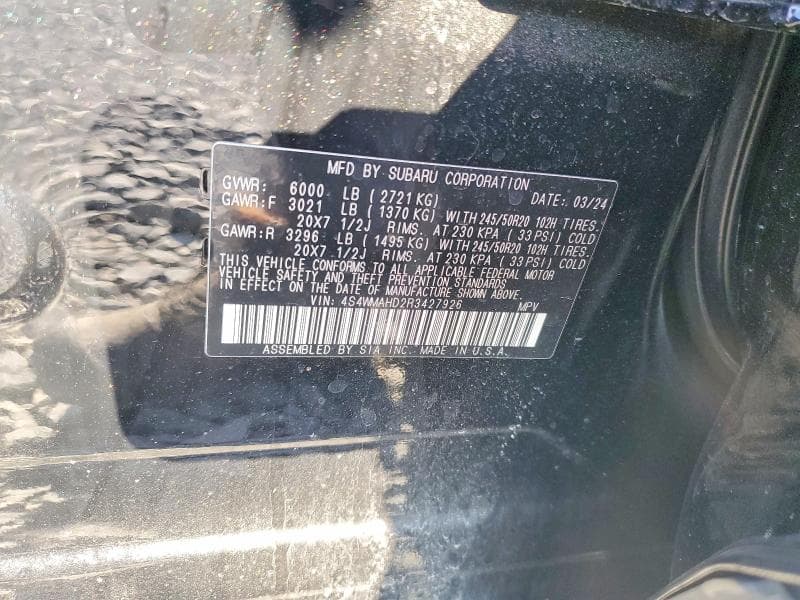 2024 SUBARU ASCENT ONYX EDITION 12