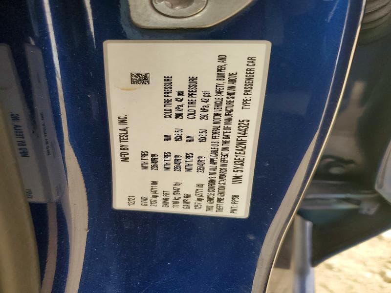 2022 TESLA MODEL 3 12