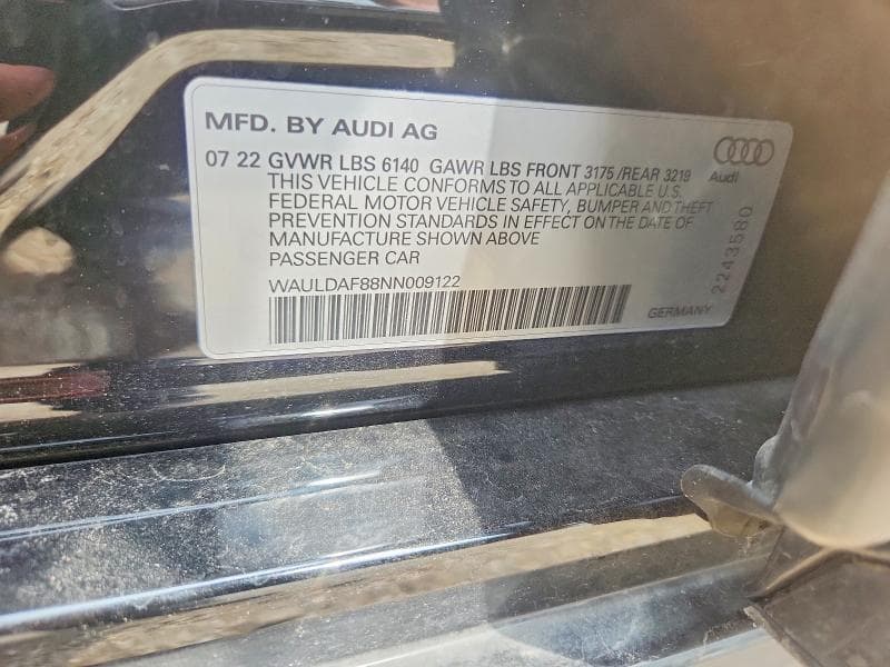 2022 AUDI A8 L 12