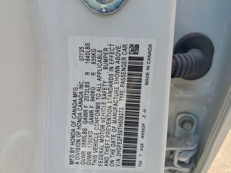 2026 HONDA CIVIC SPORT 12