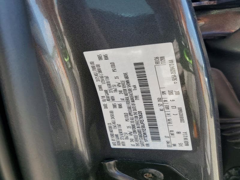 2018 FORD F150 SUPERCREW 12