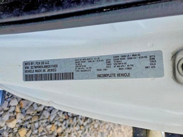 2021 RAM 5500 12