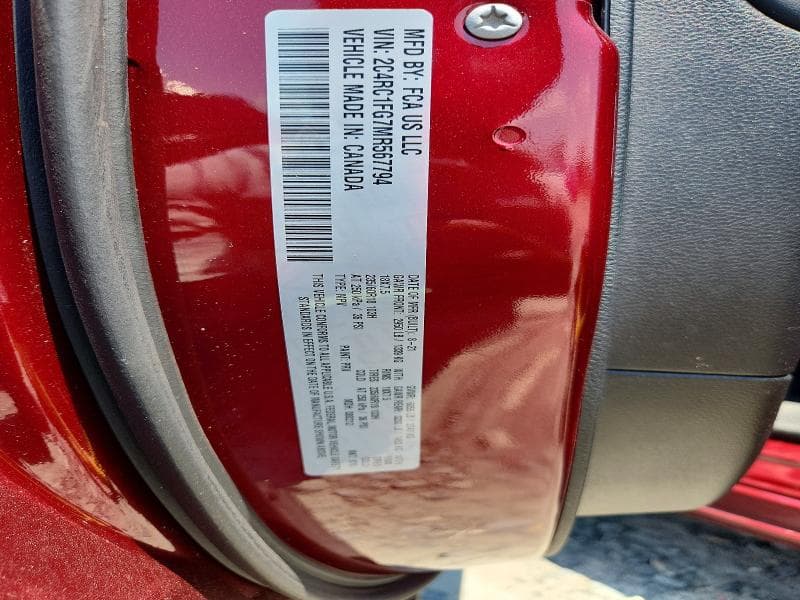 2021 CHRYSLER PACIFICA TOURING 14