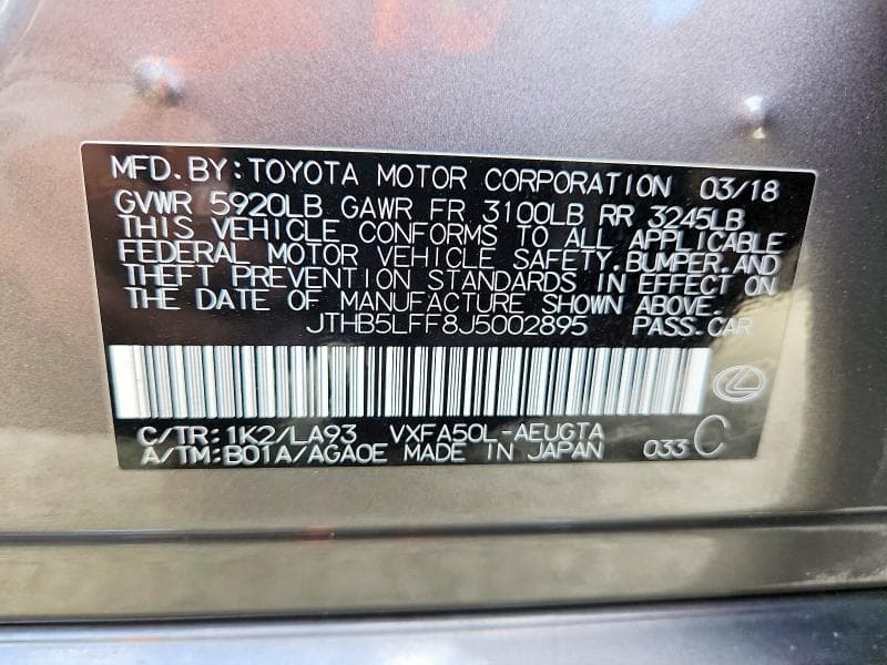 2018 LEXUS LS 500 13
