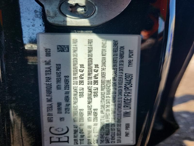 2023 TESLA MODEL 3 13