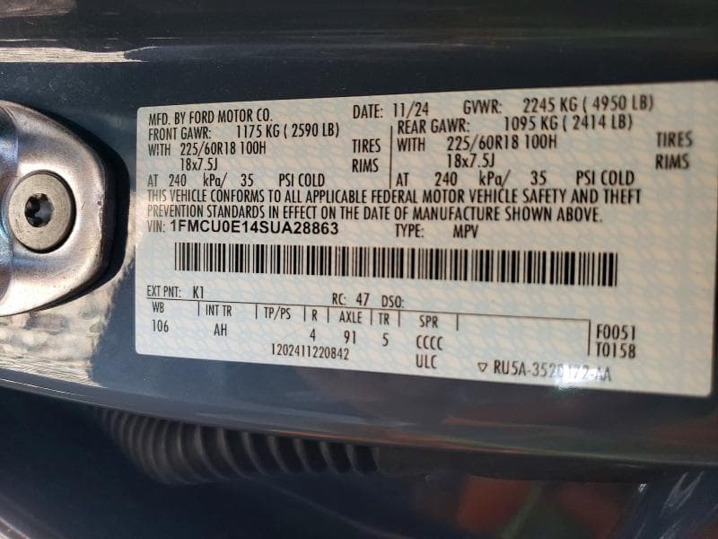 2025 FORD ESCAPE 12