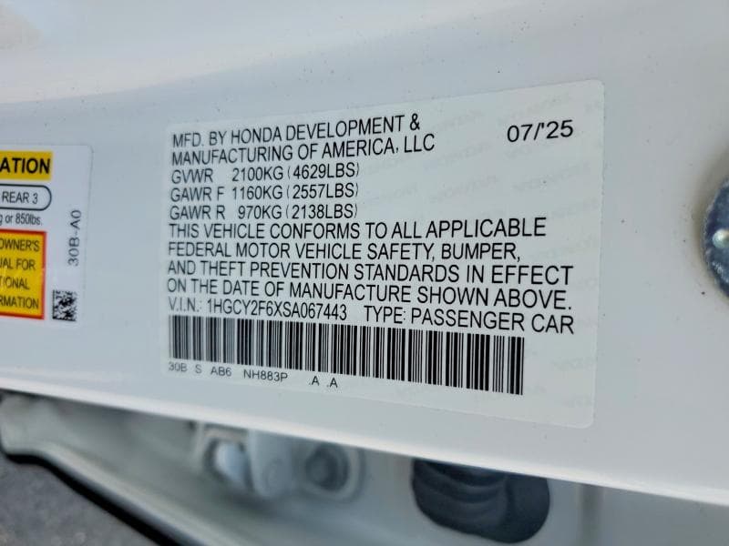 2025 HONDA ACCORD HYBRID EXL 12