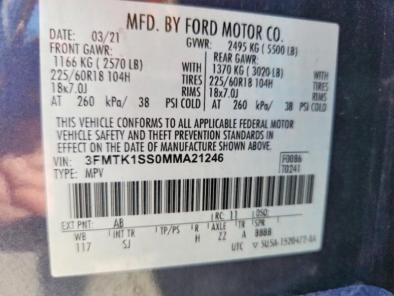 2021 FORD MUSTANG MACH-E SELECT 13