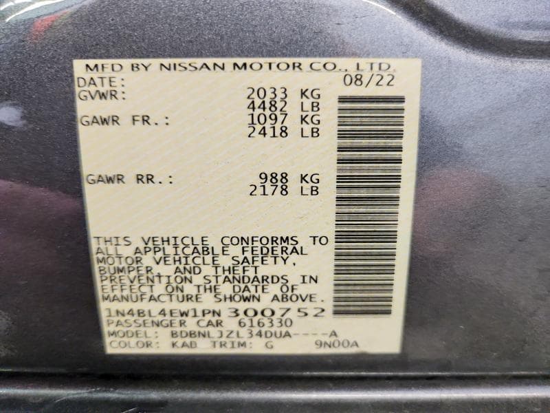 2023 NISSAN ALTIMA SL 12