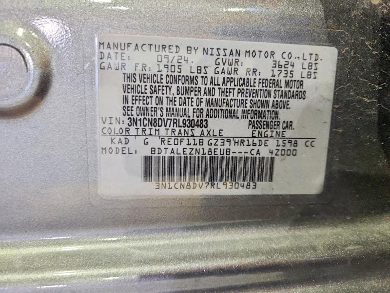 2024 NISSAN VERSA S 12