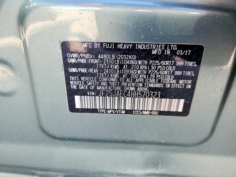 2017 SUBARU FORESTER 2.5I PREMIUM 13