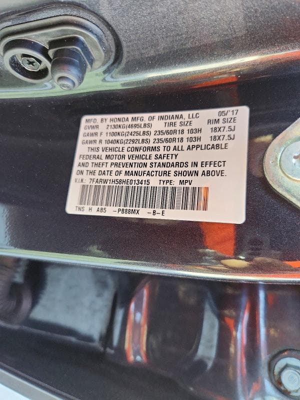2017 HONDA CR-V EX 13