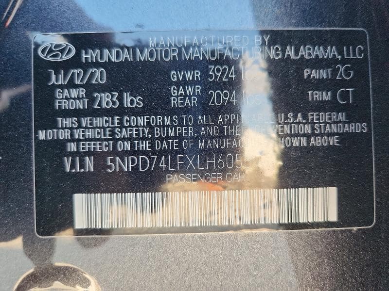 2020 HYUNDAI ELANTRA SE 12